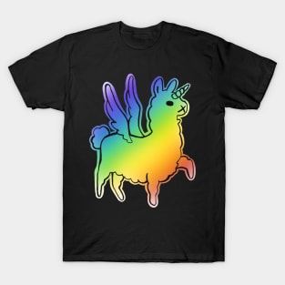 Majestically awesome llama black T-Shirt